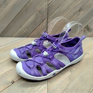 Keen Moxie Closed Toe Outdoor‎ Sandals Girls Size 3 Purple Grey Hiking Big Kids